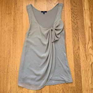 Gap gray sleeveless top with sheer draping